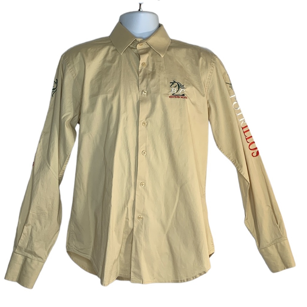 Patron Cito Red Label Embroidered Men's Western Shirt Size M 15.5